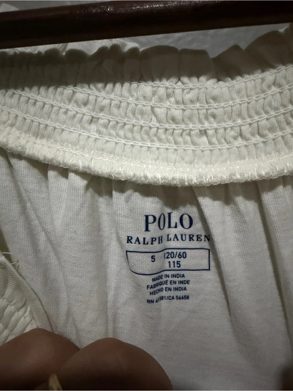 NWT - Polo Ralph Lauren White Eyelet Ruffle Off-Shoulder Blouse size 5